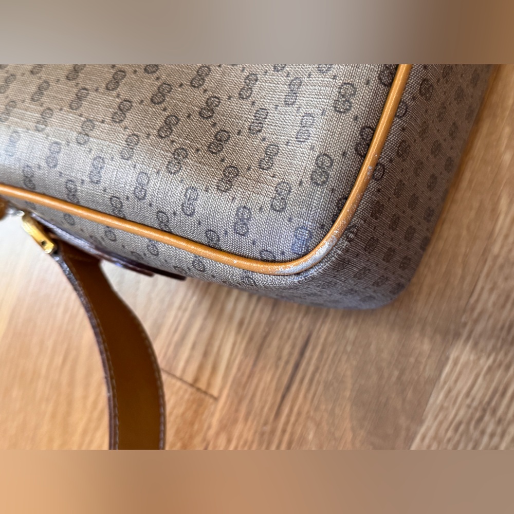 80s Vintage Gucci African Mignon Brown Micro GG Crossbody Bag - Picture 5 of 16